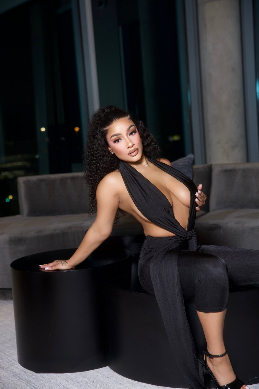 Sexy Halter Blackless Jumpsuit
