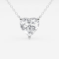 3.00 CTW Heart Shape Lab Grown Diamond Pendant Necklace – AGI Certified 14K Gold