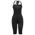 Polka Dot Sleeveless Halter Neck Jumpsuit